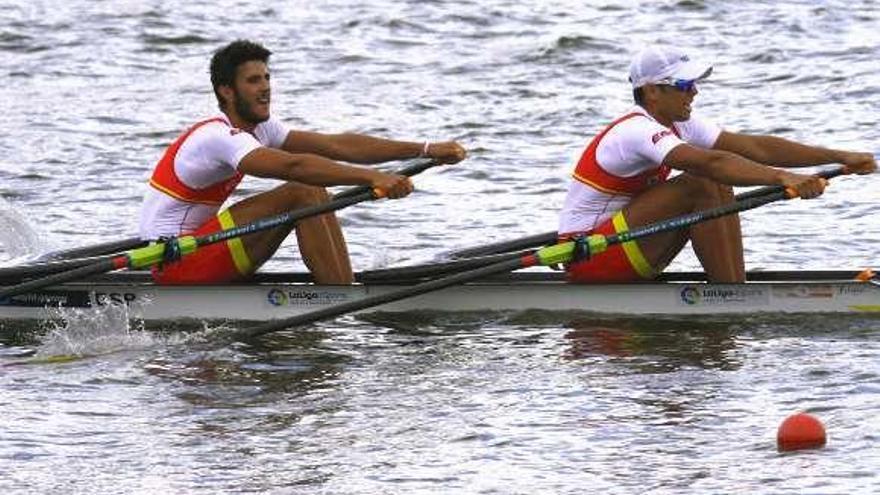 Panisello y Álvarez de la Linera, en la semifinal.