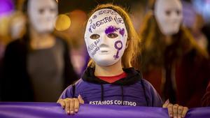 Manifestación contra la violencia machista el año pasado en València.