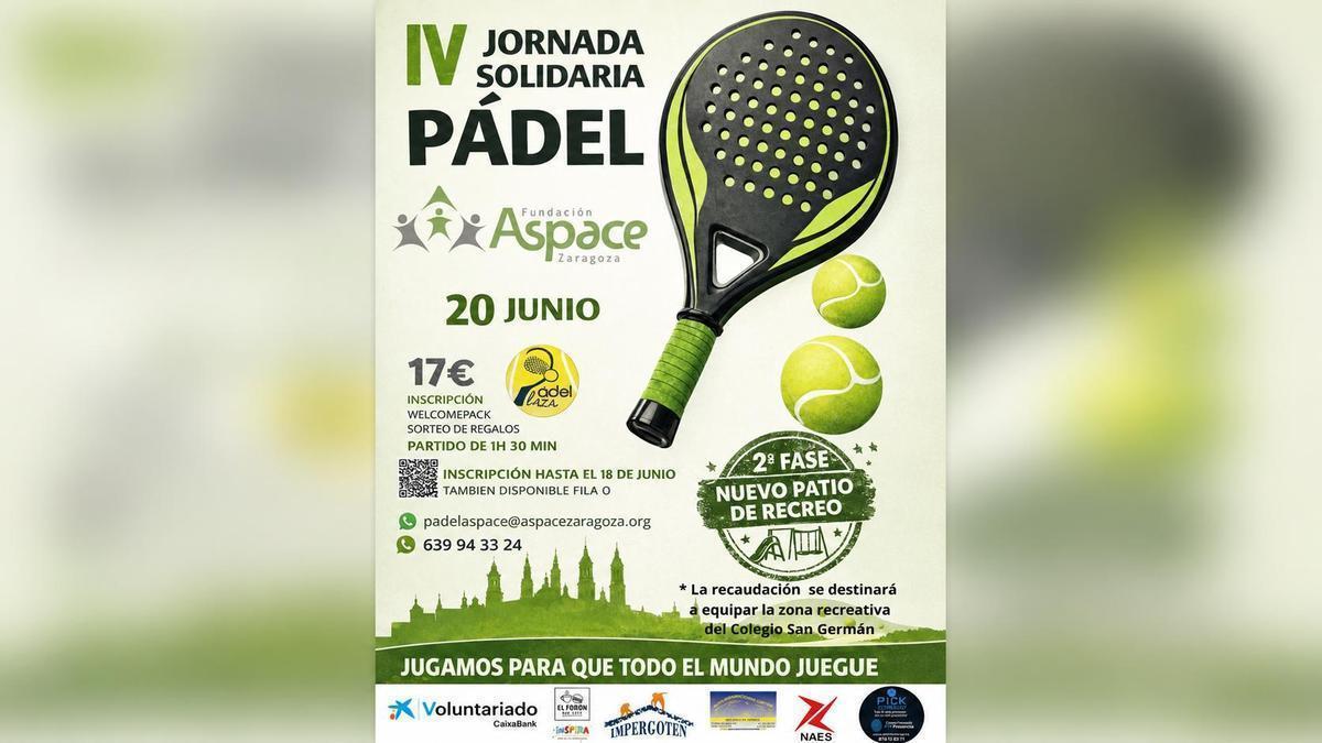 Imagen del cartel de la IV Jornada Solidaria de Pádel.