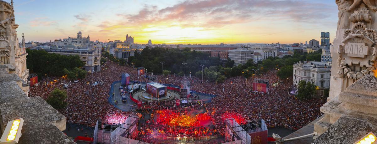 La celebración de los campeones del mundo por las calles de Madrid