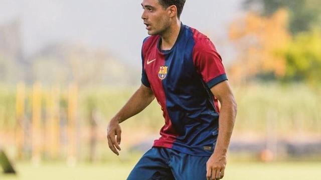 Raúl Dacosta, en su etapa en el filial del FC Barcelona