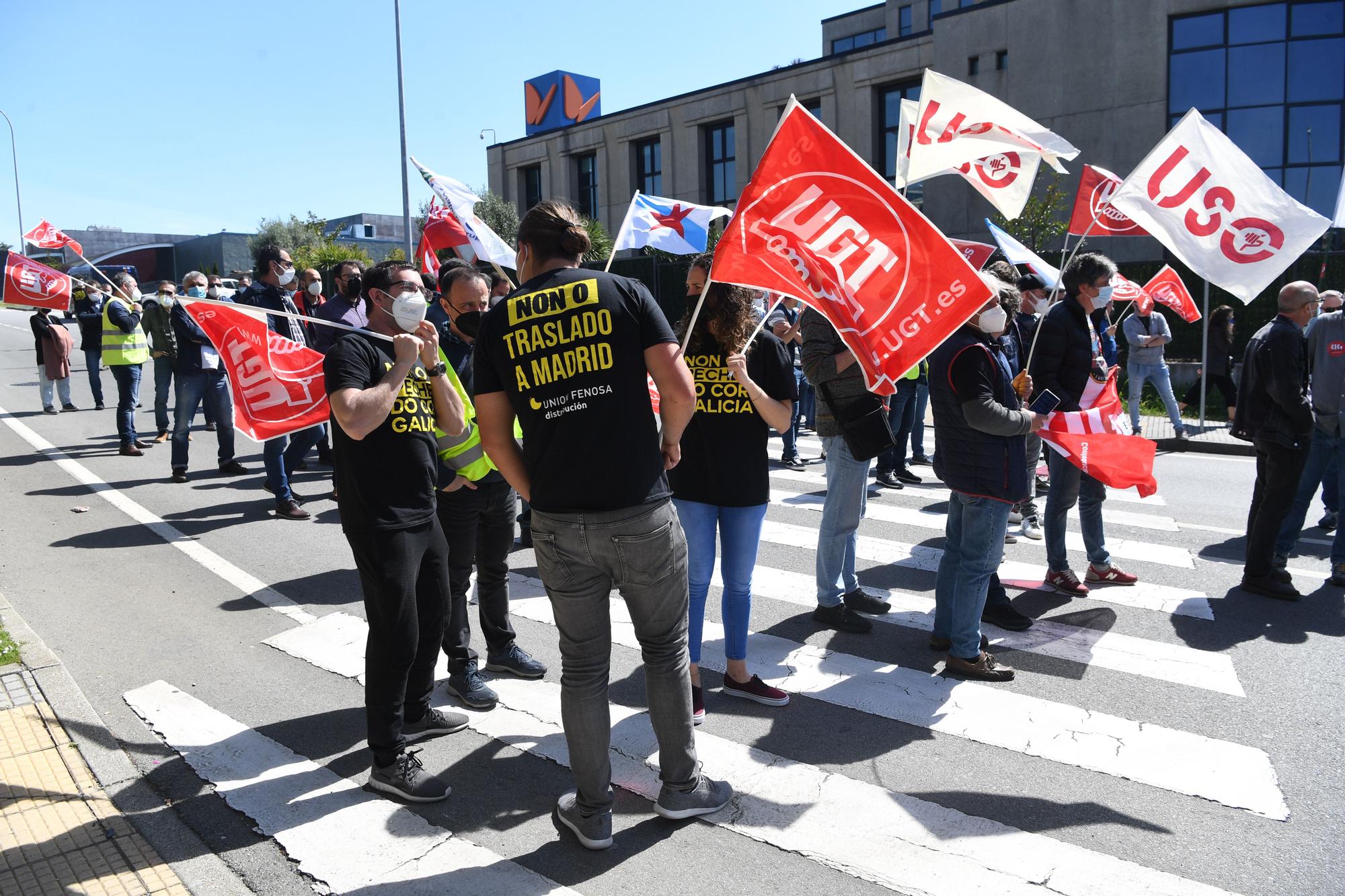 Protesta de trabajadores de Naturgy