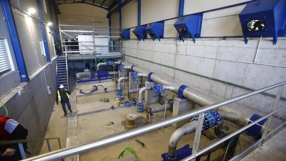 Instalaciones del trasvase de emergencia del embalse de La Colada.
