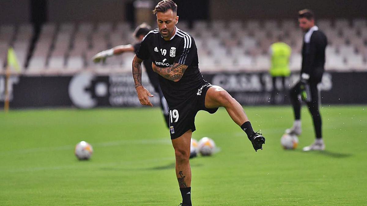 Antonio Luna, del FC Cartagena, durante la pretemporada.  | PRENSA FC CARTAGENA