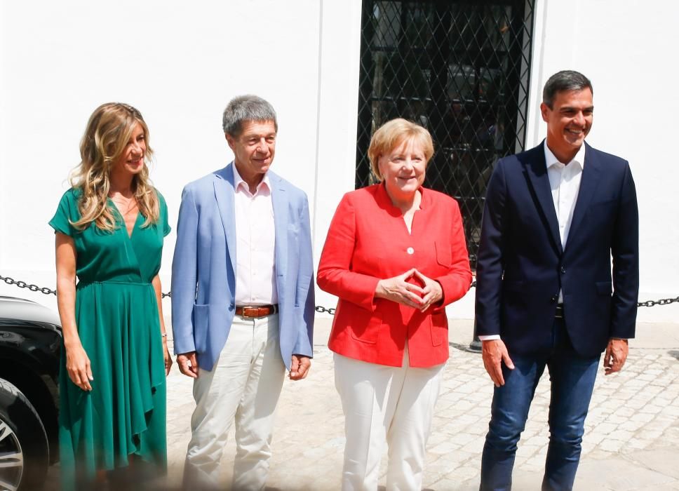 El encuentro de Merkel y Sánchez, en imágenes