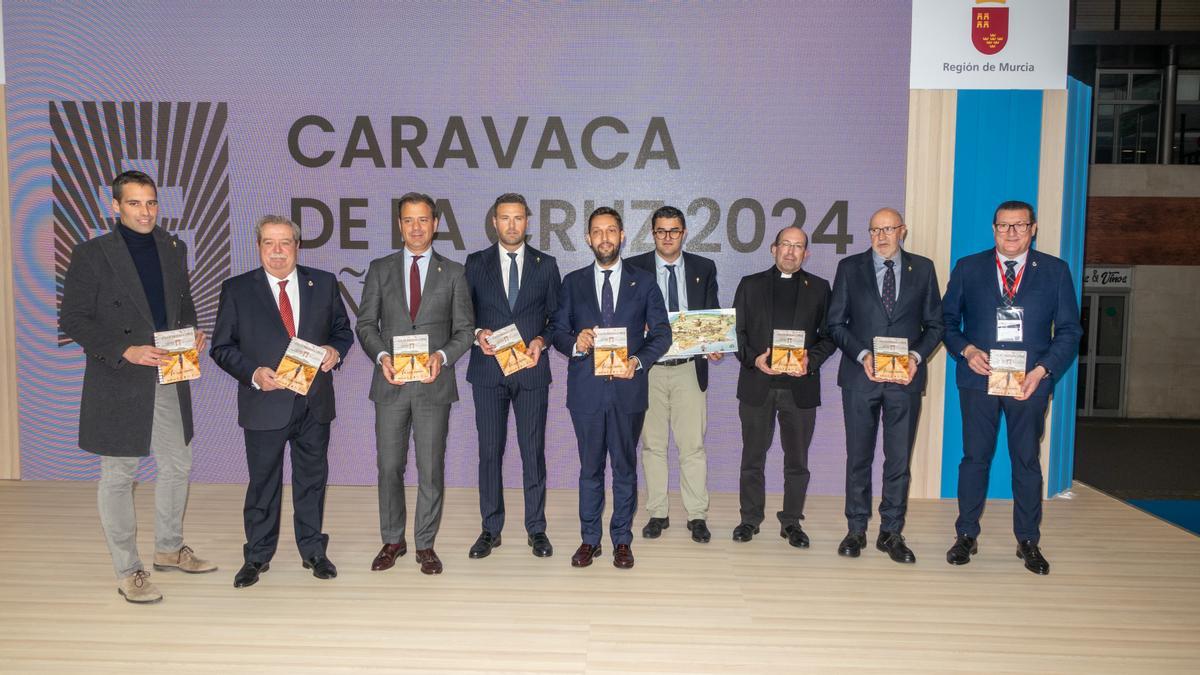 momentos de la presentación en Fitur del Plan de Acción Preparatorio para el posicionamiento turístico de Caravaca de la Cruz de cara Año Jubilar 2024
