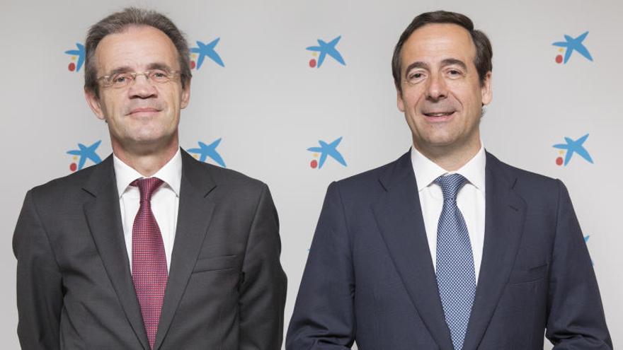 El pdte. de CaixaBank, Jordi Gual, y Gonzalo Gortázar.