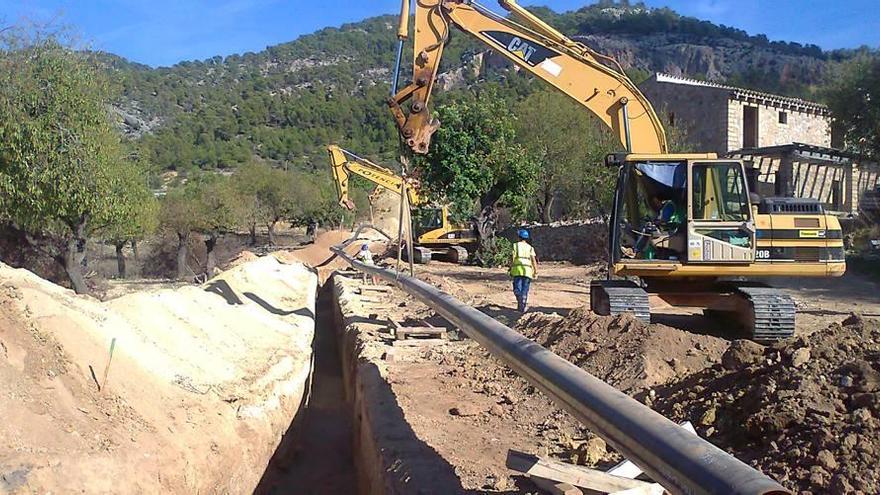 Imagen de las obras del gasoducto entre Son Reus y Andratx ejecutadas por la empresa Redexis Gas.