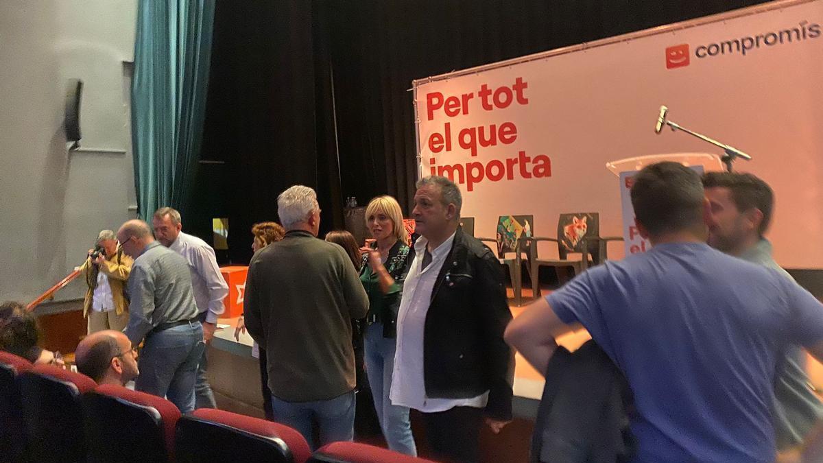 Enric Casassús, candidato de Compromís en Carcaixent, en el acto comarcal del partido.