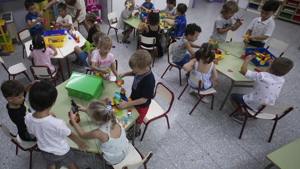 Imagen de archivo de un aula de infantil en la ciudad de València