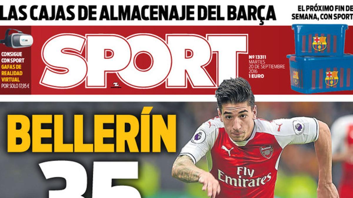 La portada de hoy en SPORT