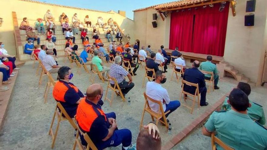 Imagen del acto de inauguración de la corrala llevado a cabo el martes.