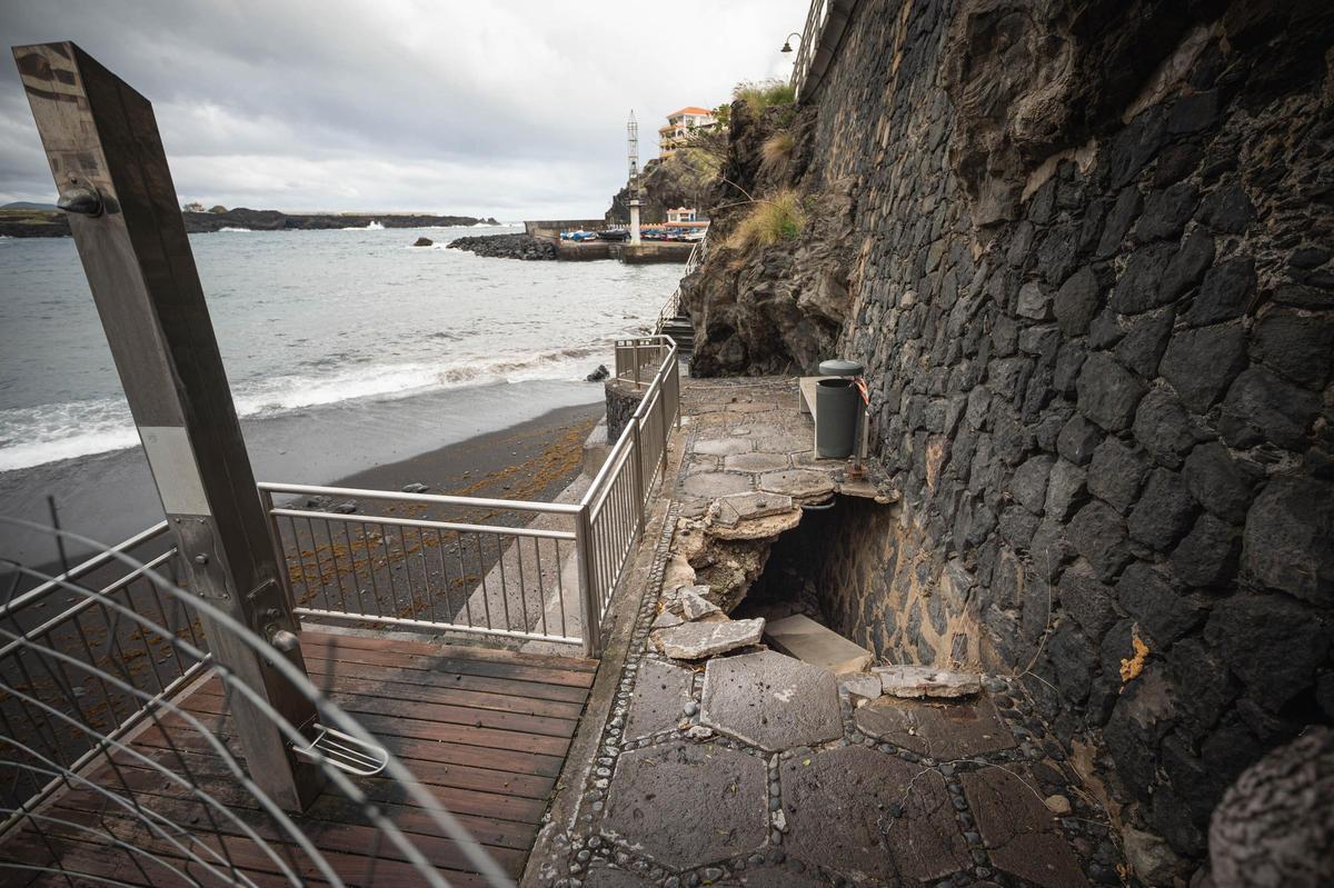 Así se encuentra la playa de San Marcos, en Icod Así se encuentra la playa de San Marcos, en Icod