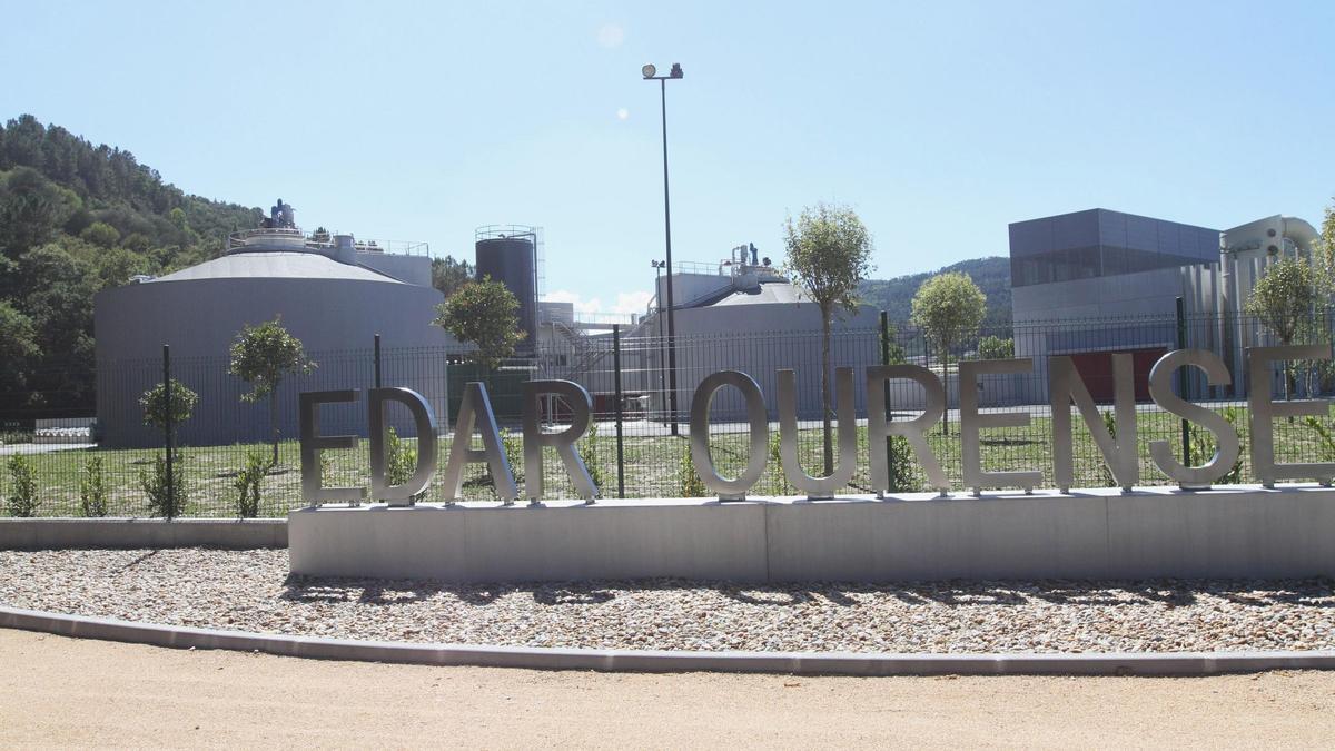 Estación depuradora de aguas residuales de Ourense, en Reza.