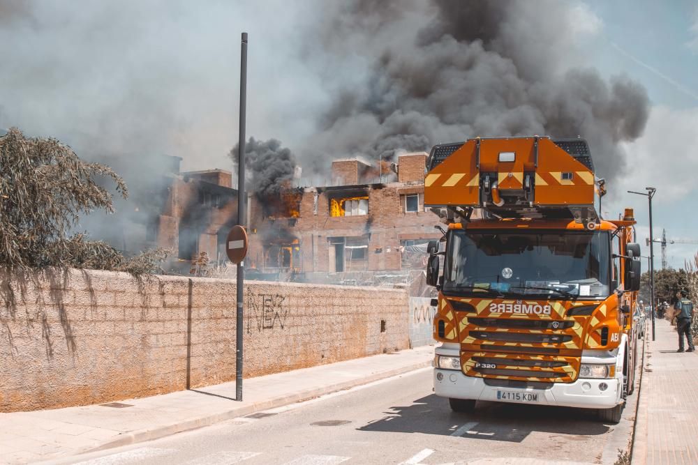 Incendio en un edificio okupado de Ibiza