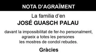 Nota José Guasch Palau