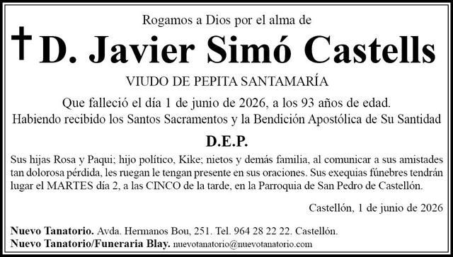 D. Javier Simó Castells