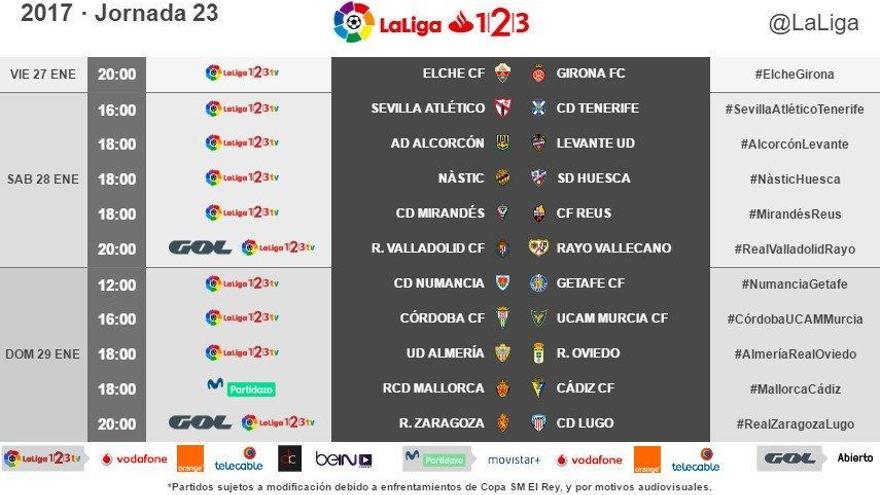 El Elche recibirá al Girona el viernes 27 de enero a las ocho de la tarde