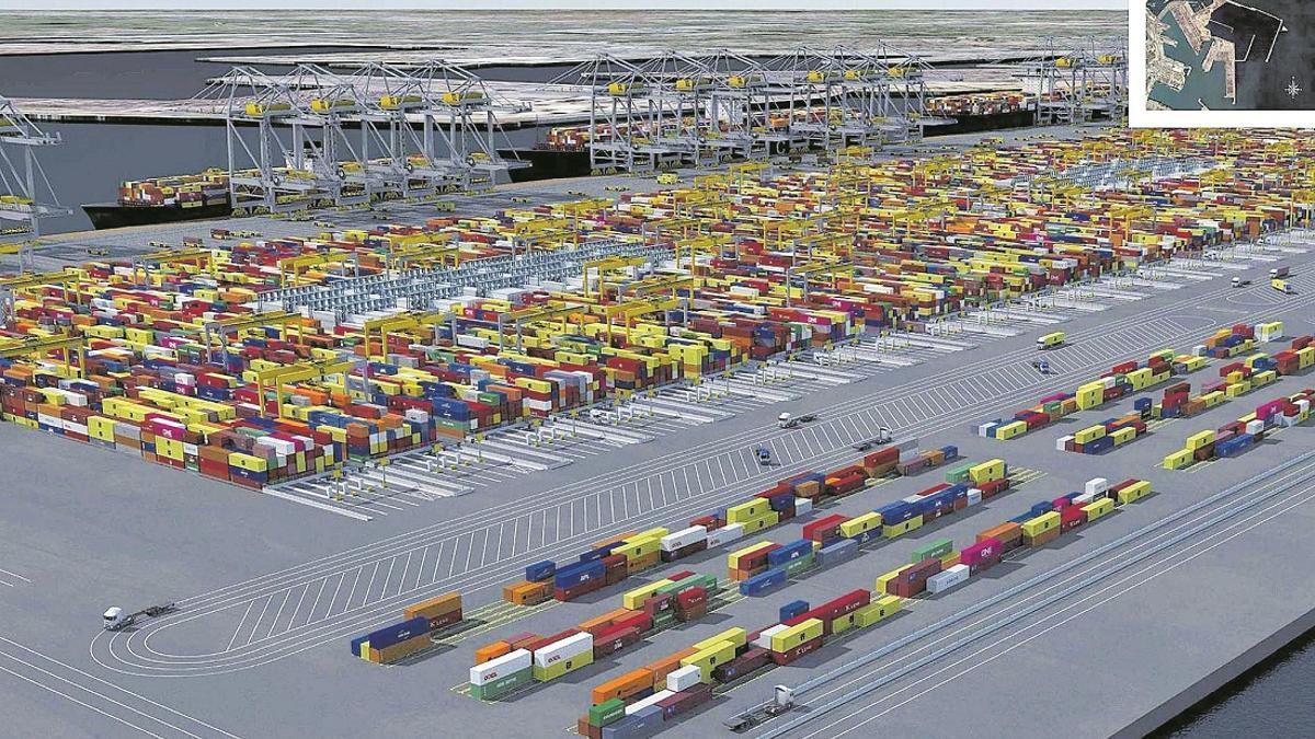 Así quedará el muelle que gestionará TiL-MSC en el puerto de València.