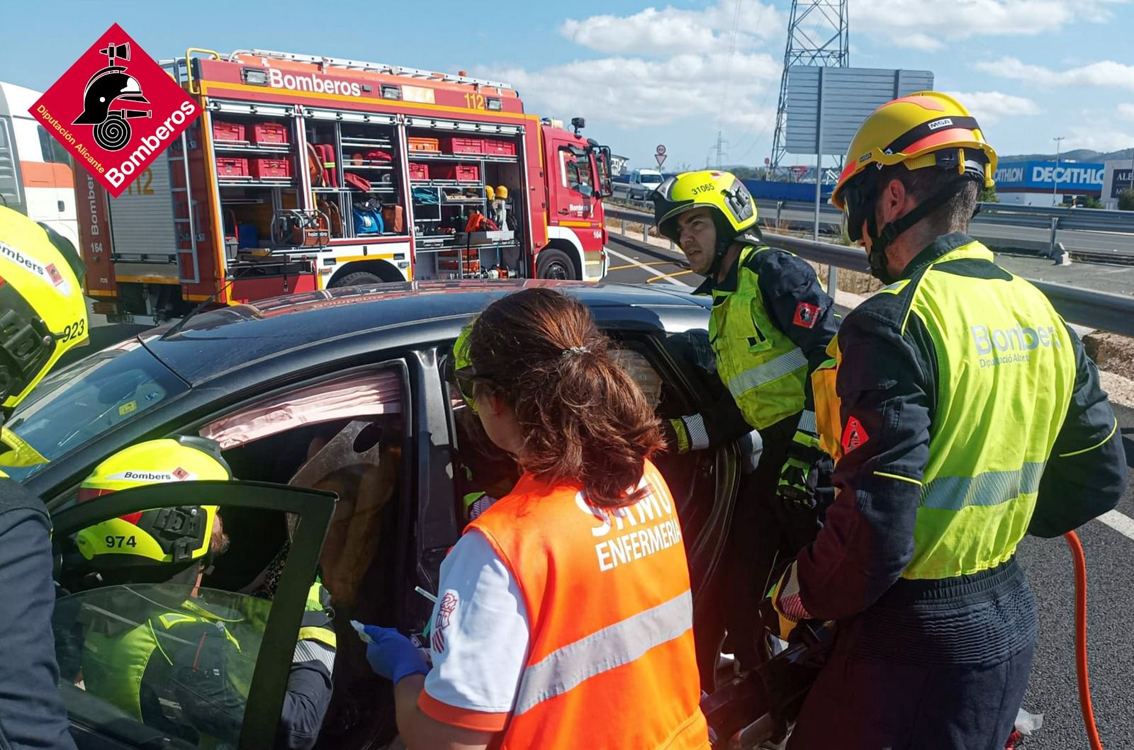 Así ha sido el grave accidente en la N-332 en Ondara que ha dejado tres heridos (imágenes)