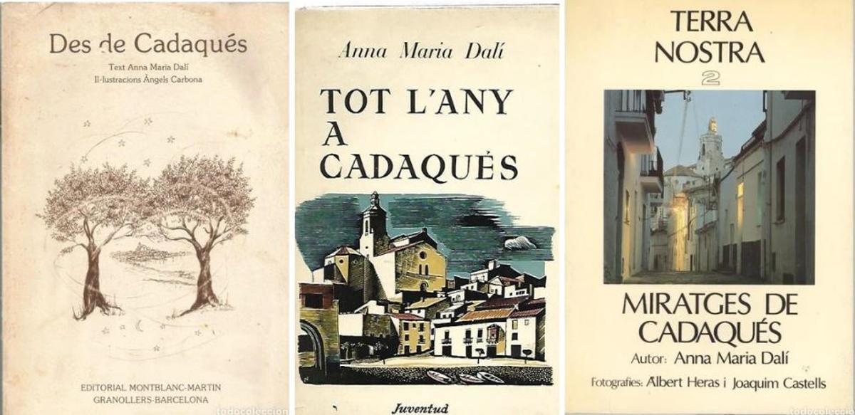 Tres dels llibres que va publicar Anna Maria Dalí.
