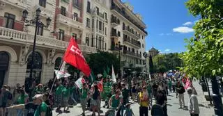 Manifestación en Sevilla por la huelga docente del 14 de mayo de 2024