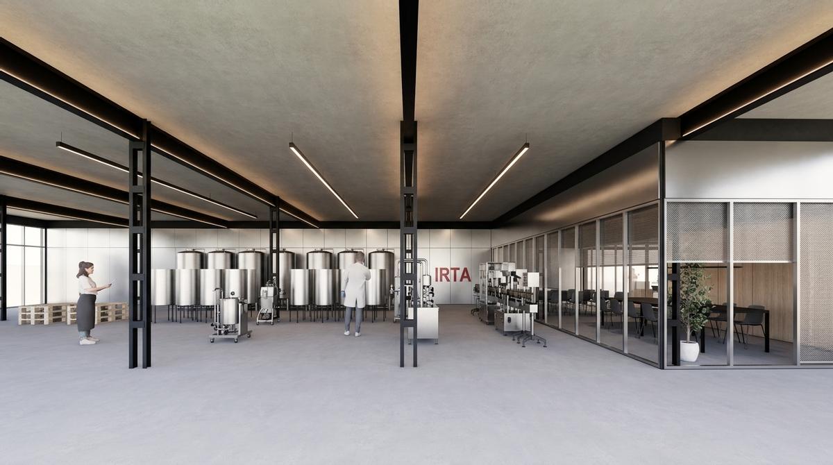 Render de cómo será el futuro centro ENOLAB.CAT de investigación enológica en Falset.