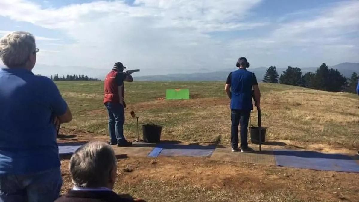 Un momento de la competición de tiro al plato desarrollada en 2019 en la finca de Villaluz.