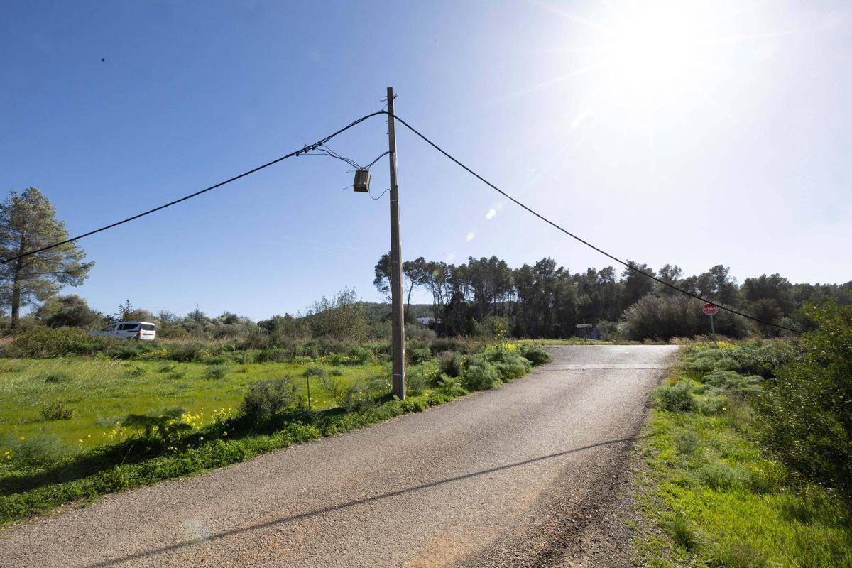 Postes de luz caídos en Sant Miquel.