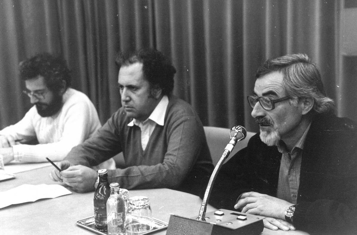 Alfonso Pexegueiro, Ferrín e Bernardino Graña.