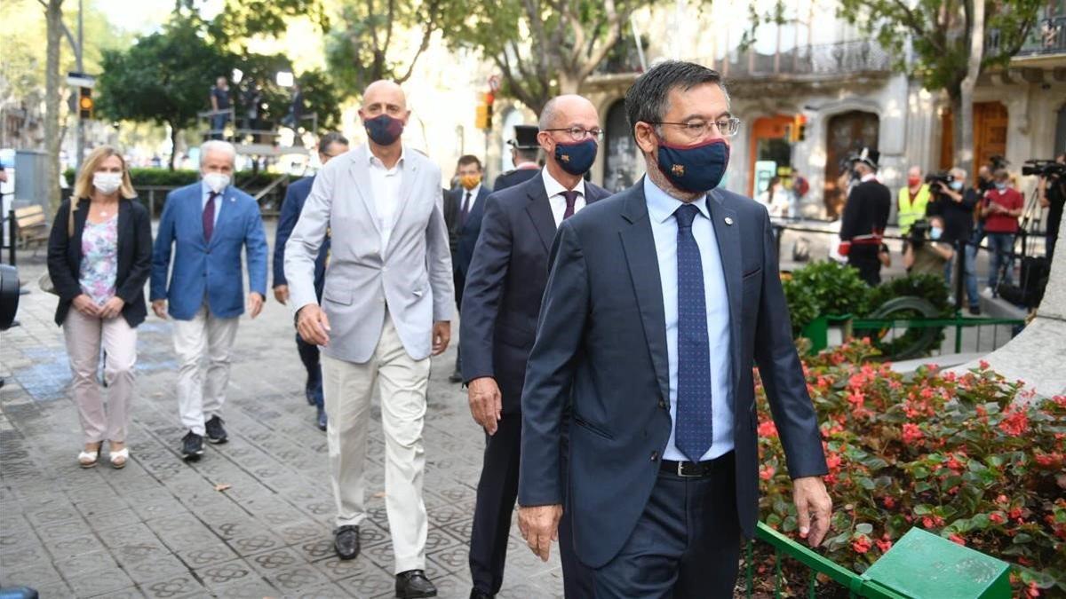 Bartomeu, tras la ofrenda floral de la Diada.