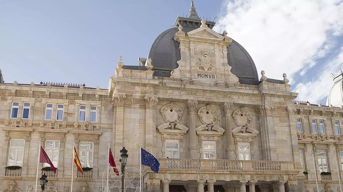 Fachada del Palacio Consistorial de Cartagena.
