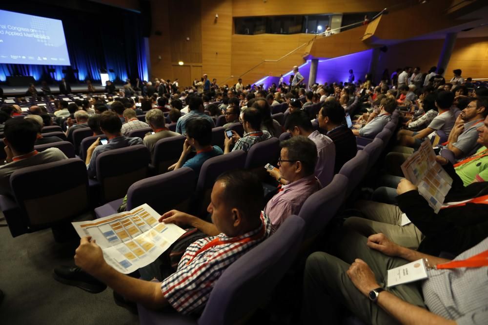 Instante de la inauguración en València del International Congress on Industrial and Applied Mathematics.