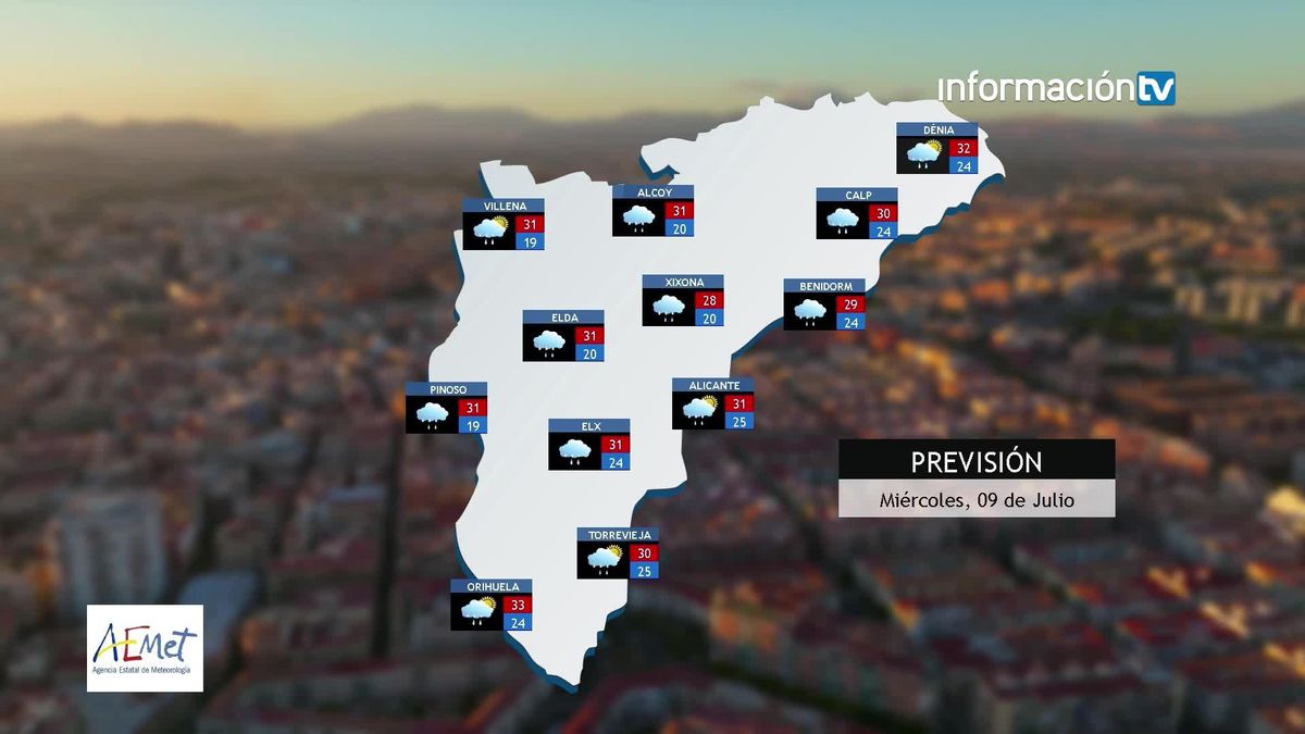Persisten las lluvias en la provincia de Alicante con temperaturas contenidas