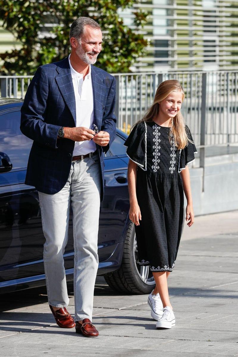 El Rey Felipe con su hija la Princesa Leonor