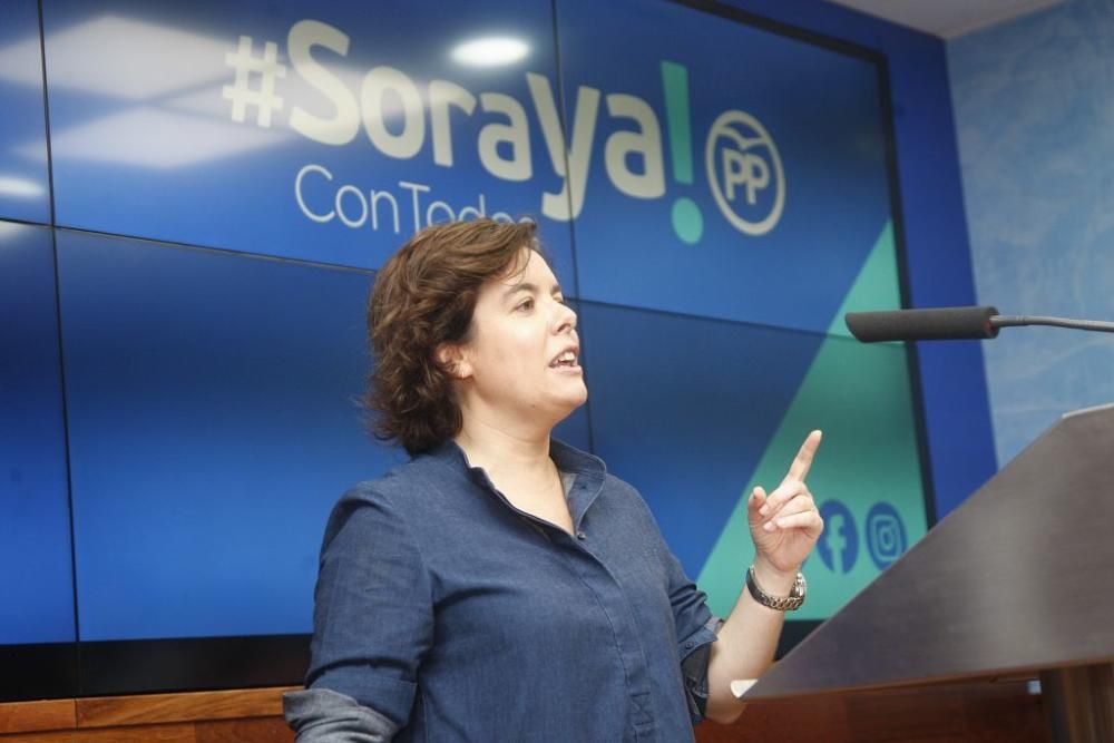 Soraya Saénz de Santamaría, de visita en Murcia