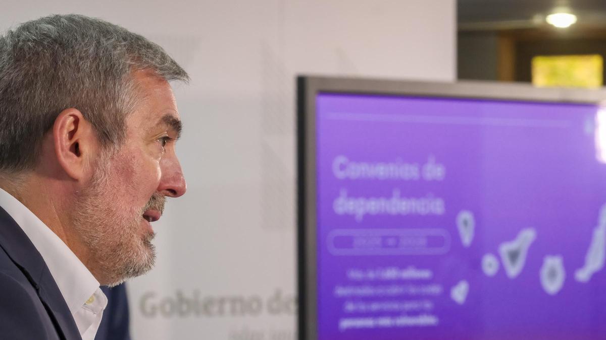 El presidente del Gobierno canario, Fernando Clavijo, en un acto celebrado en Presidencia.
