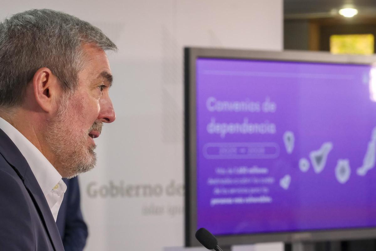 El presidente del Gobierno canario, Fernando Clavijo, en un acto celebrado en Presidencia.