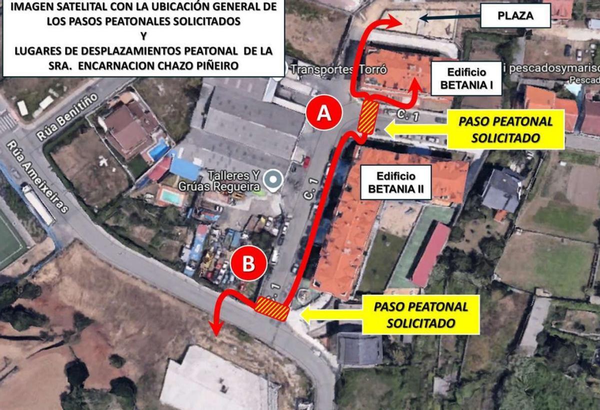El plano con la propuesta de los vecinos. | FDV