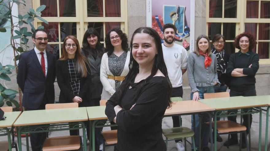 Alyssa Spar, auxiliar Fulbright que trabaja con el departamento de inglés del IES Otero Pedrayo.