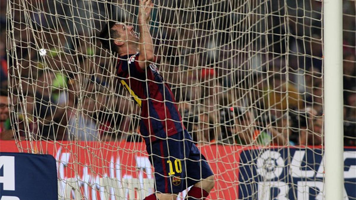 Messi, durante el partido ante el Eibar