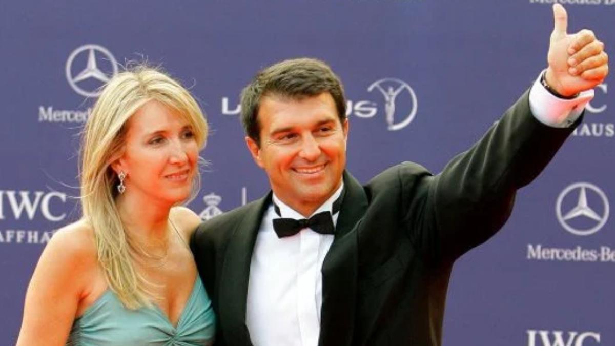 Constanza Echevarría  y Joan Laporta