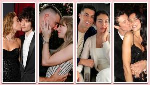 Miley Cyrus y Maxx Morando; Taylor Swift y Travis Kelce; Georgina Rodríguez y Cristiano Ronaldo, y Dua Lipa y Callum Turner Lipa.