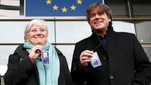 Los eurodiputados Clara Ponsatí y Carles Puigdemont.