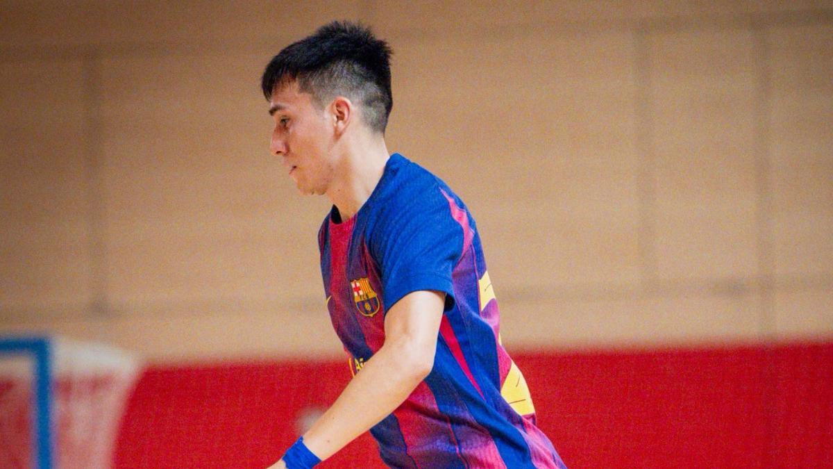 Luciano Gauna celebró su primer gol como blaugrana