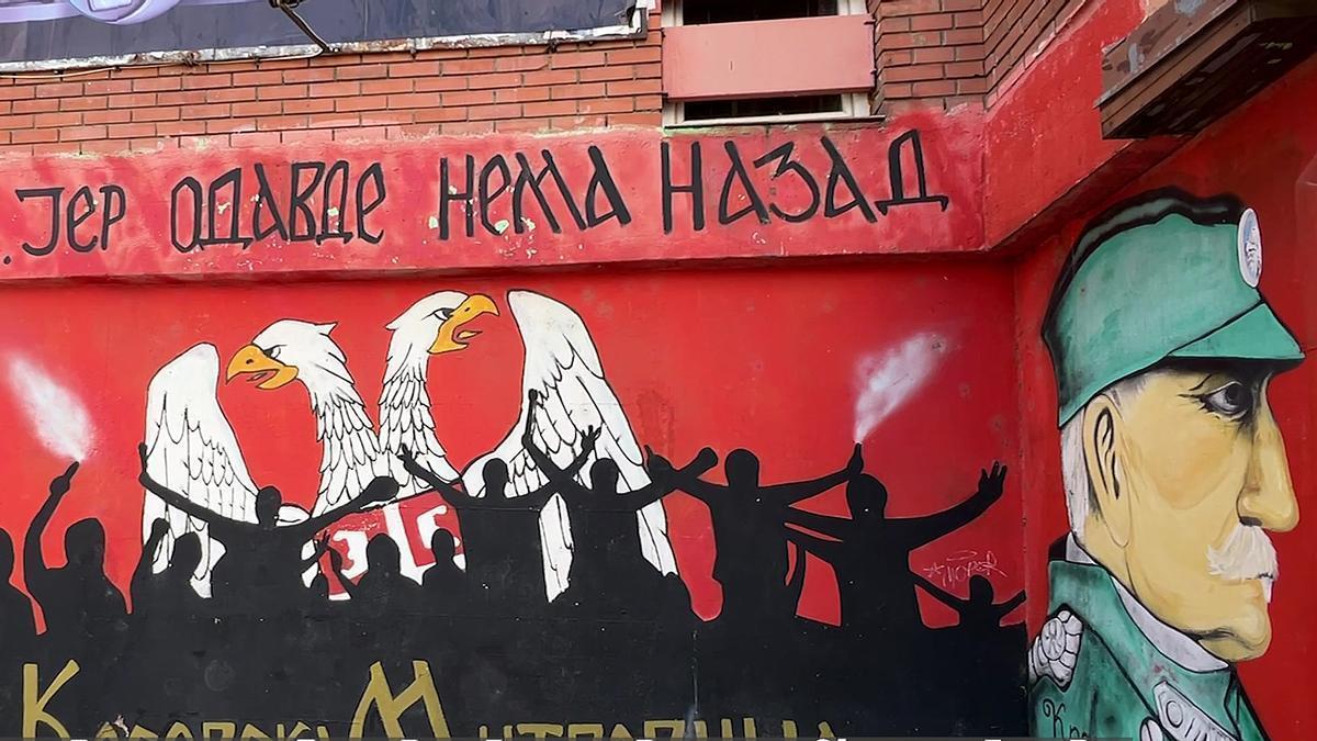 Un mural en Kosovo.