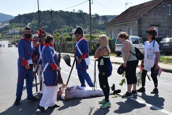 Un tramo del Camiño Portugués entre Tui y Valga.