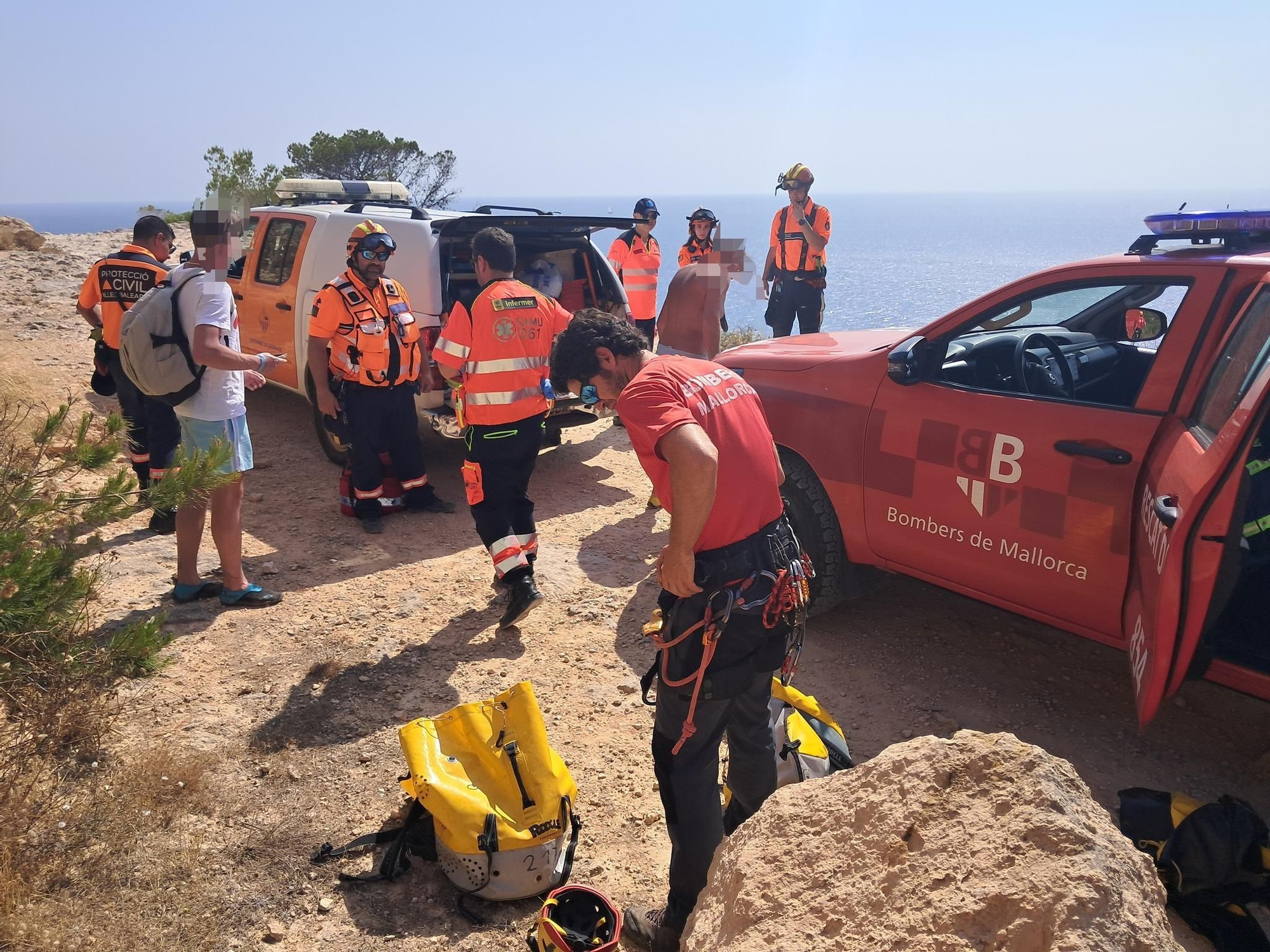 Rescate de un hombre que cayó por un acantilado en Llucmajor