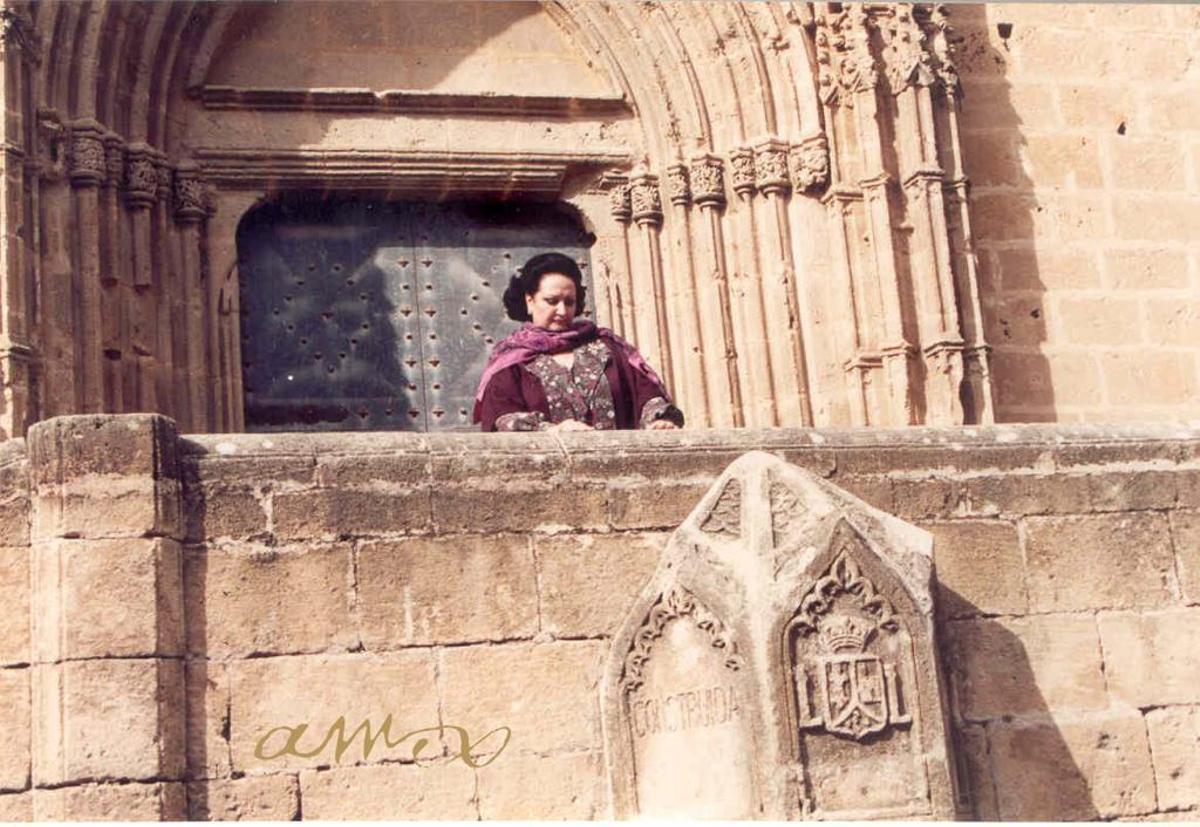 Montserrat Caballé actuó en marzo de 1993 en la iglesia gótica de Xàbia
