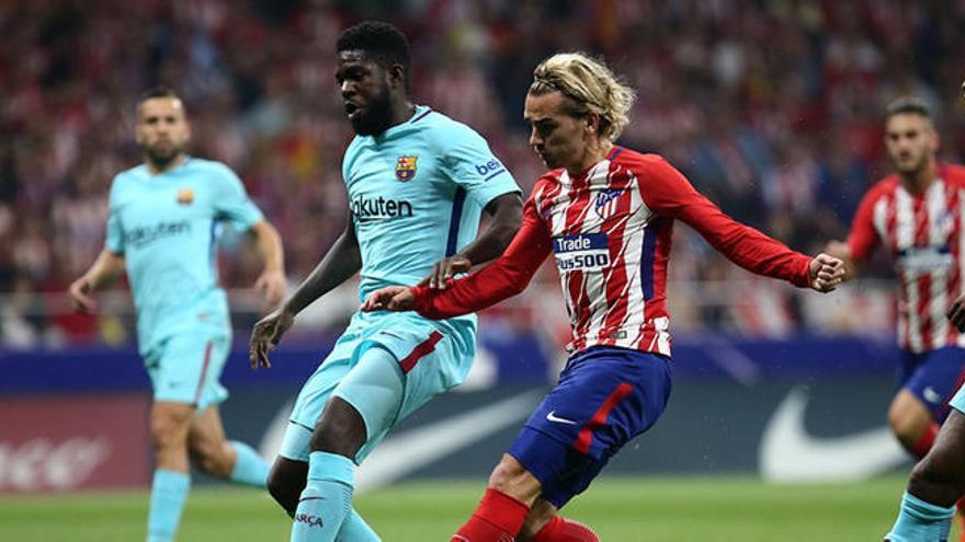 Griezmann, en un duelo de la temporada 18-19 contra el FC Barcelona.